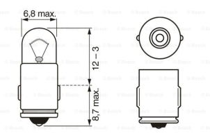 Polttimo 2W merkkivalo/Aut.valo W123 (BA7S) 12829