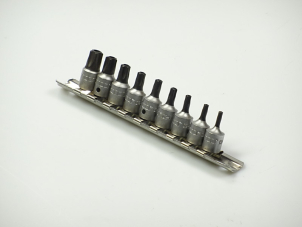 Torx kärkihylsysrj. 5-sakarainen / 9-osaa 1/4'' TS10-TS50