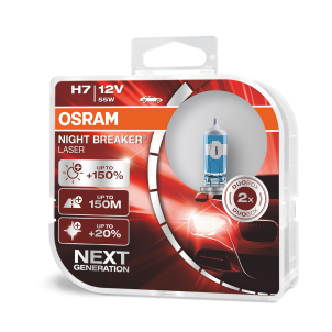 Polttimopari H7 Osram Night Breaker Laser+150% OS64210NBL-DUO